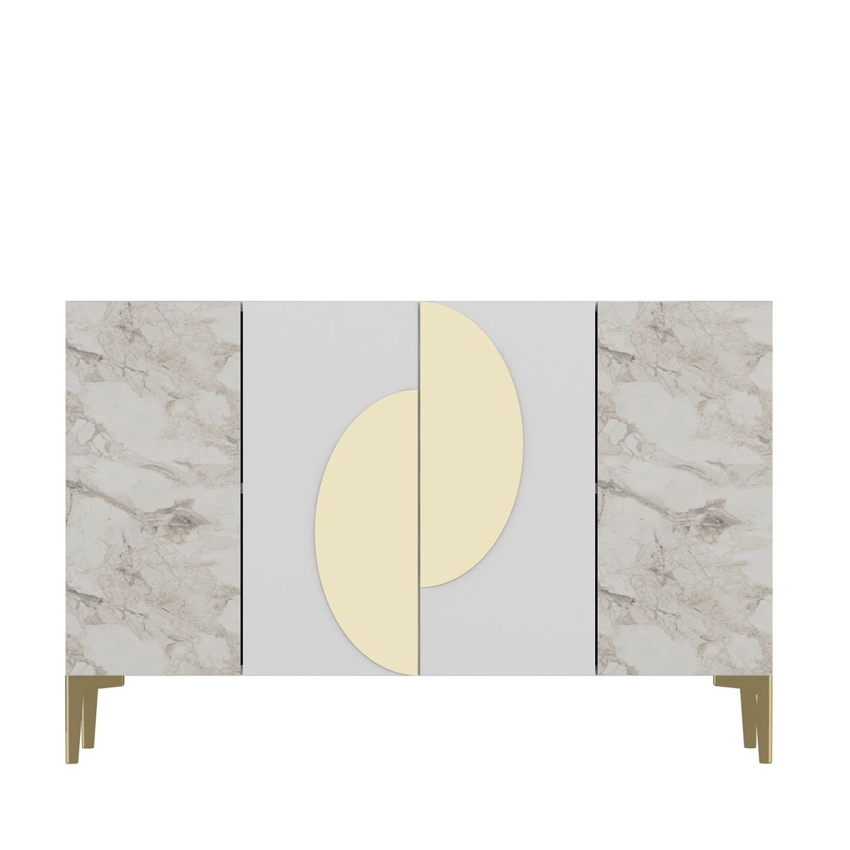 Afra KM120 - White, Ephesus Marble, Gold – Конзола - Image 3