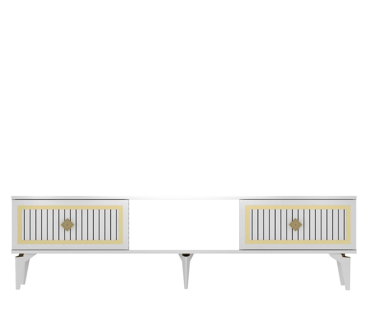 Nil - White, Gold – ТВ комода - Image 6