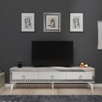 Ponny - White, Silver – ТВ комода