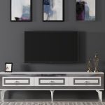 Karya - White, Silver – ТВ комода