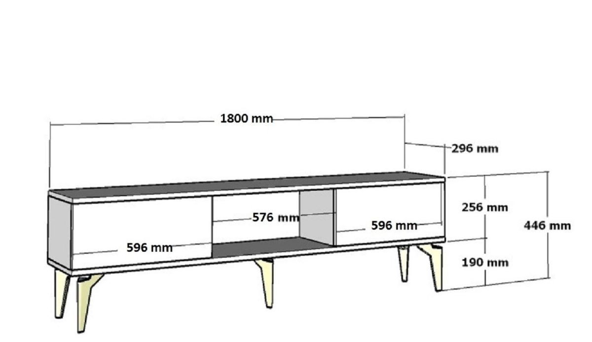 Karya - White, Silver – ТВ комода - Image 7