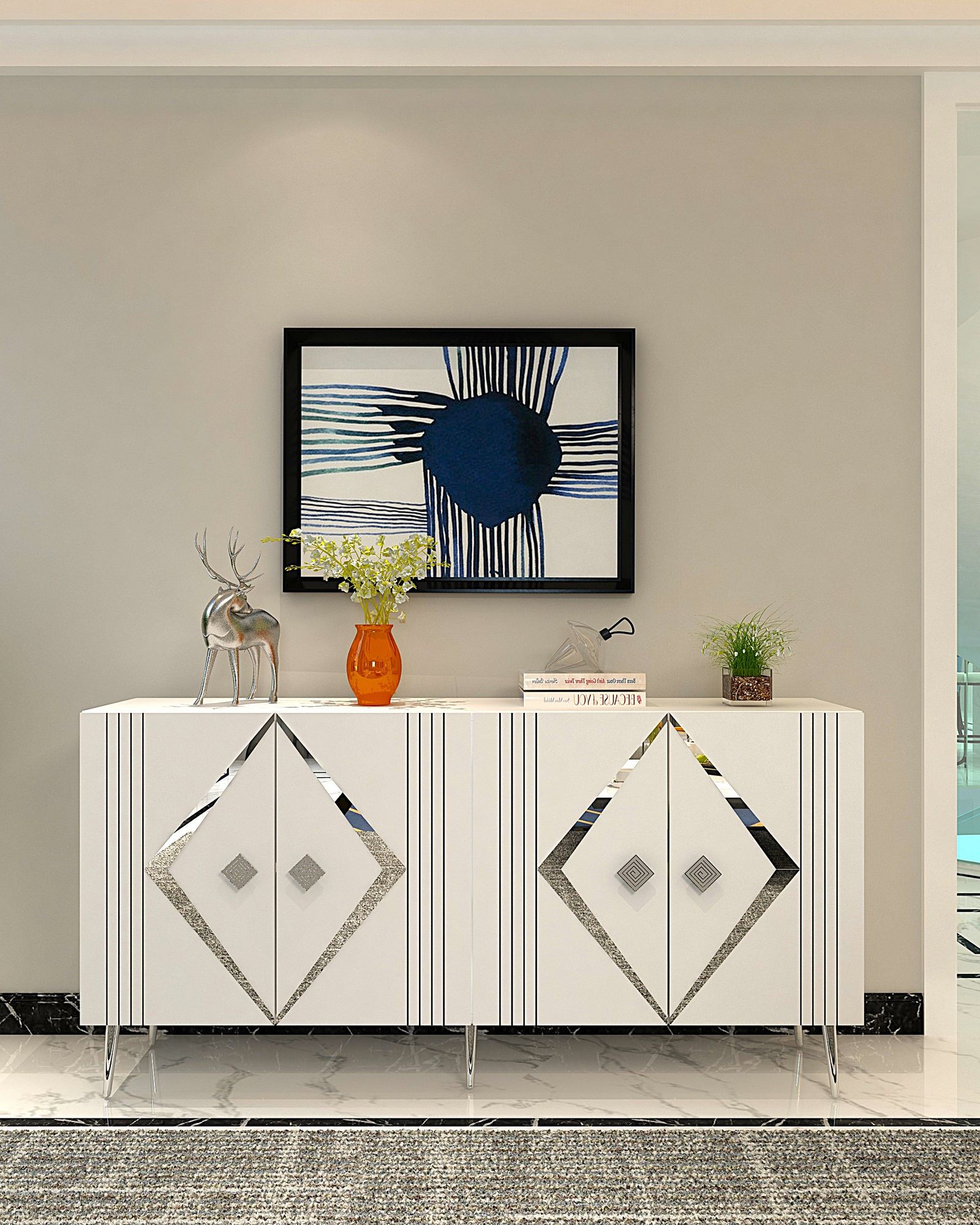 475OLV311220-201.jpg Domino KB150 - White, Silver – Конзола - Image 1