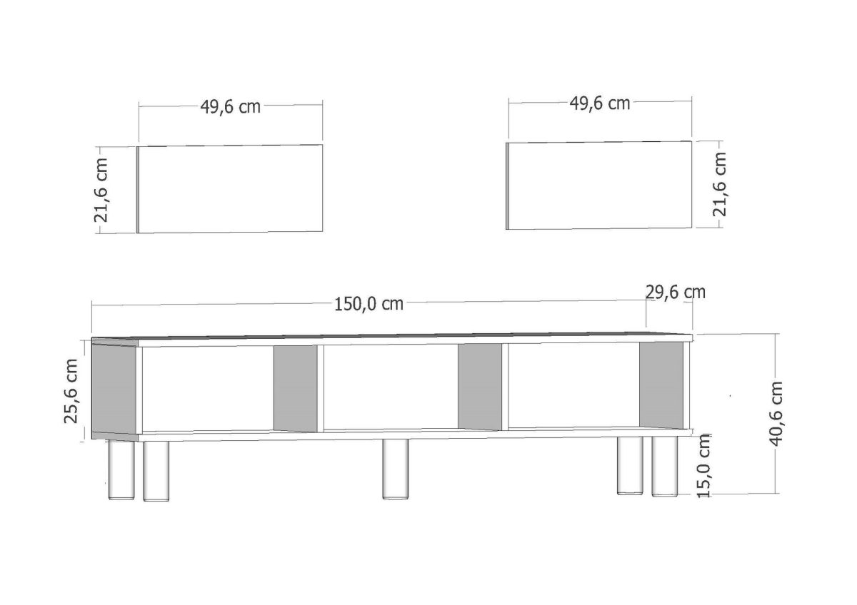 Polen Bohem Fireplace - Anthracite – ТВ комода - Image 7