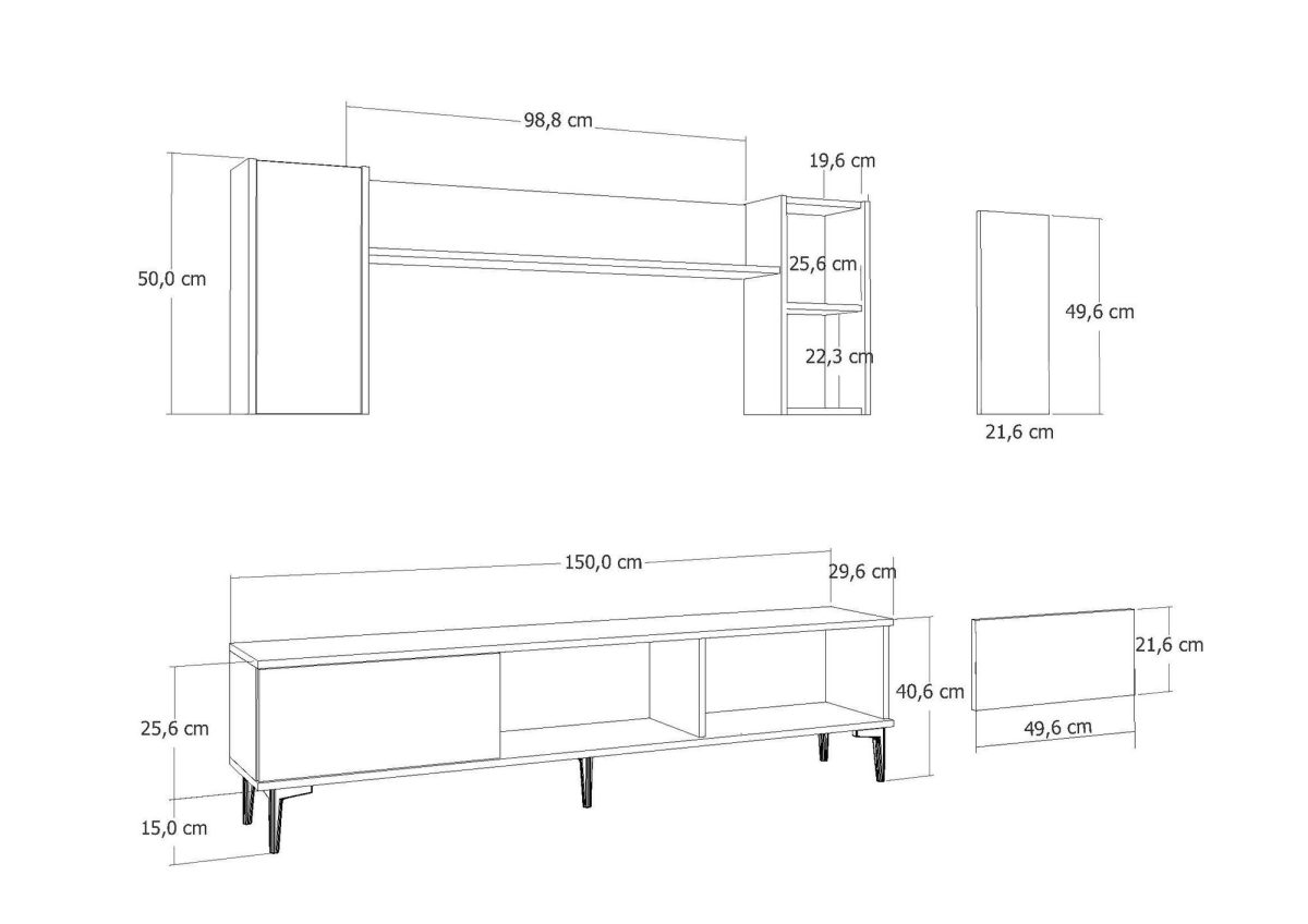 Weny Bohem Fireplace - Anthracite – ТВ комода - Image 6