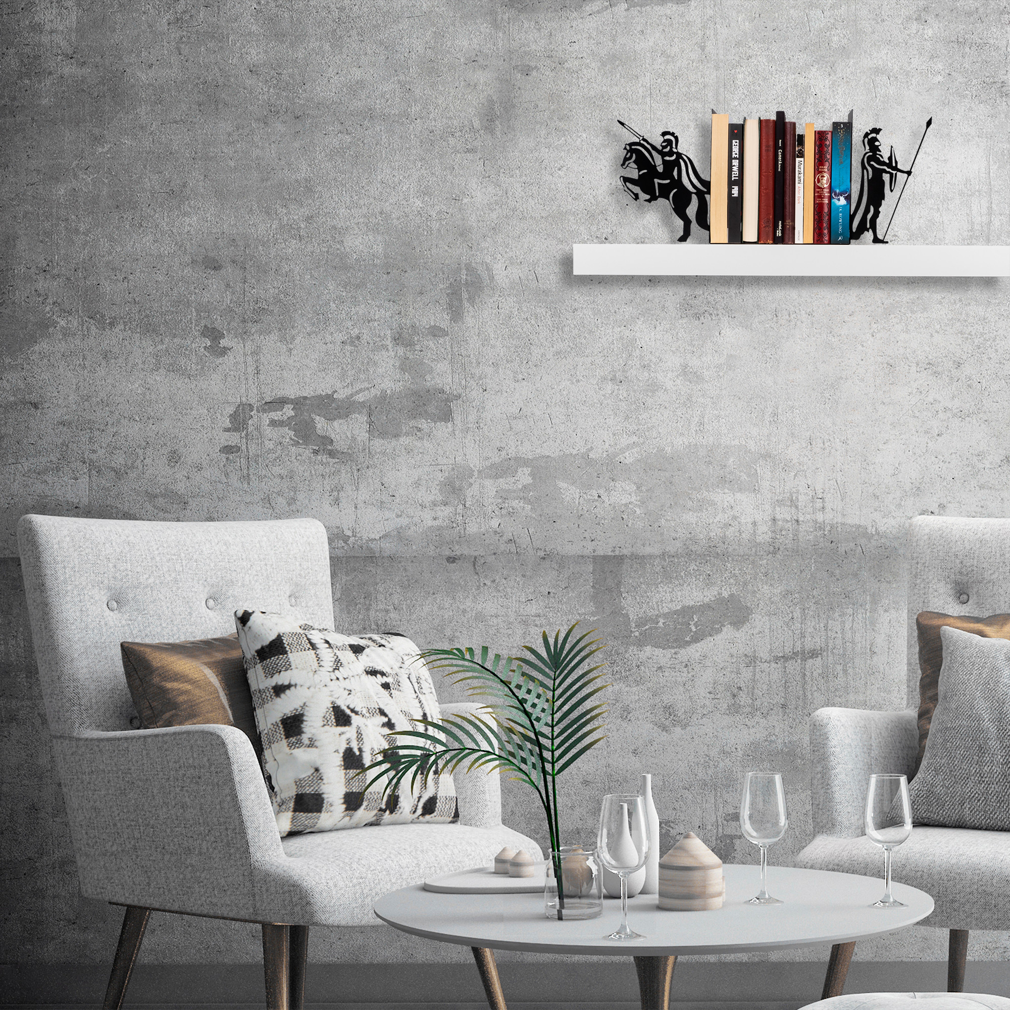 493RMC112320-201.jpg Kitap tutucu 12 - Black – Метална книшка - Image 1