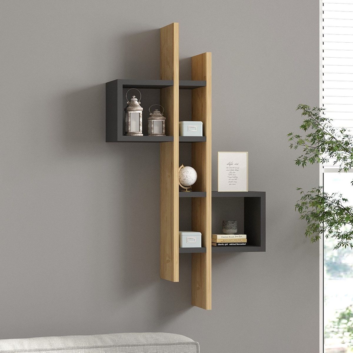Emse - Sapphire Oak, Anthracite – Ѕидна полица - Image 2