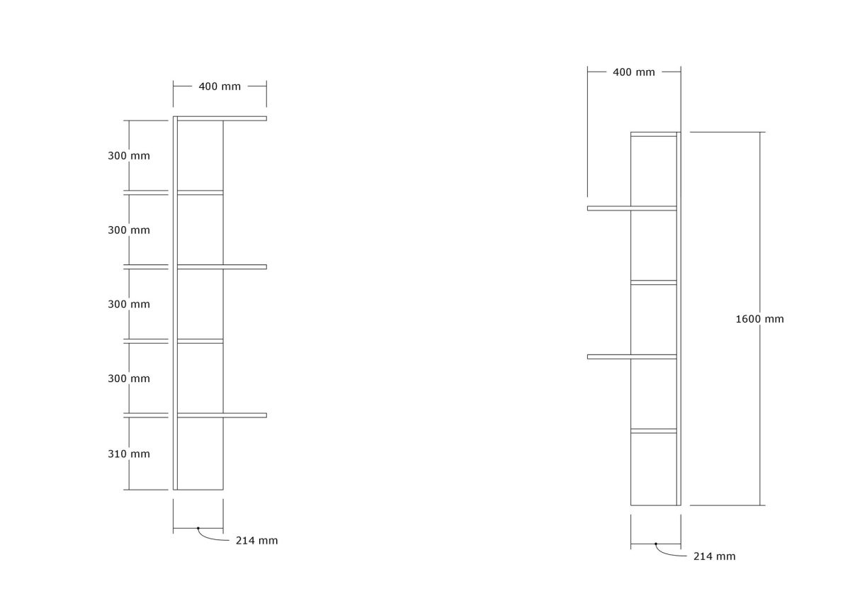 Bled - Oak – Полица за книги - Image 4