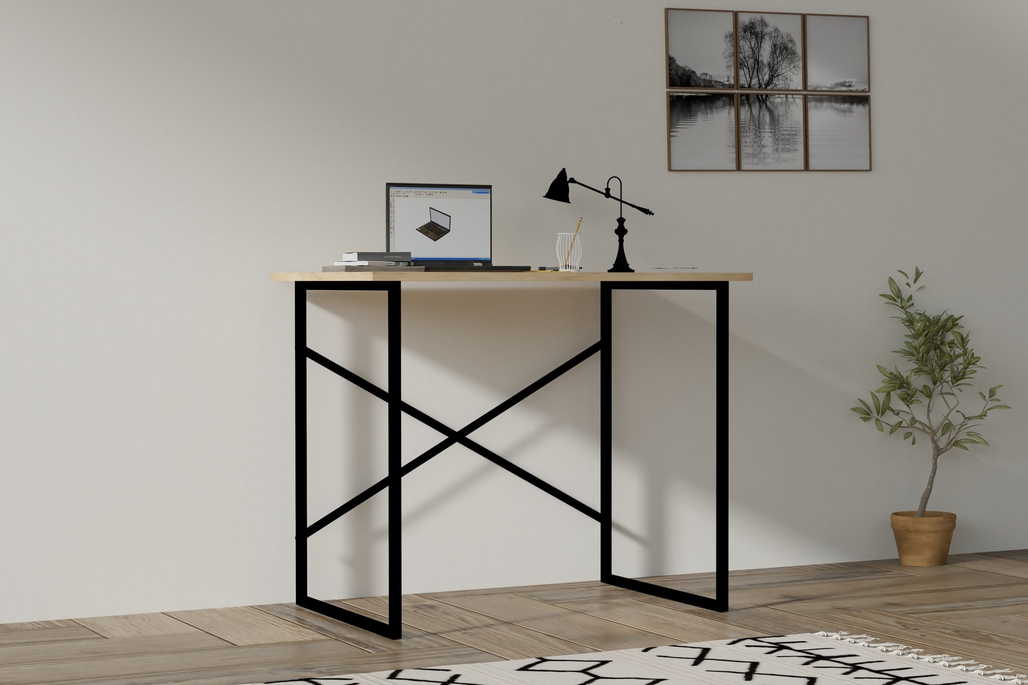 495SSE151520-201.jpg Addis - Oak – Канцелариско биро - Image 1