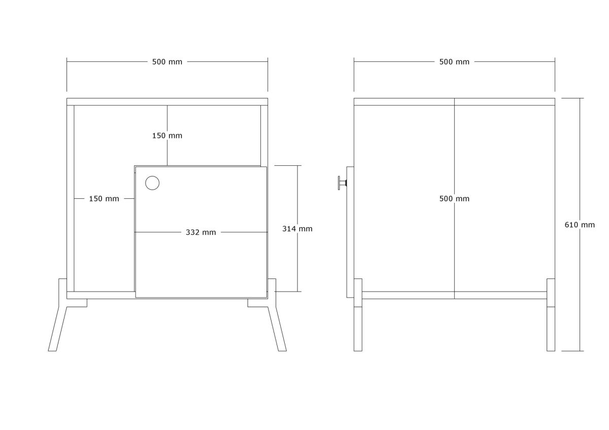 Hazal - Oak – Ноќна масичка - Image 4