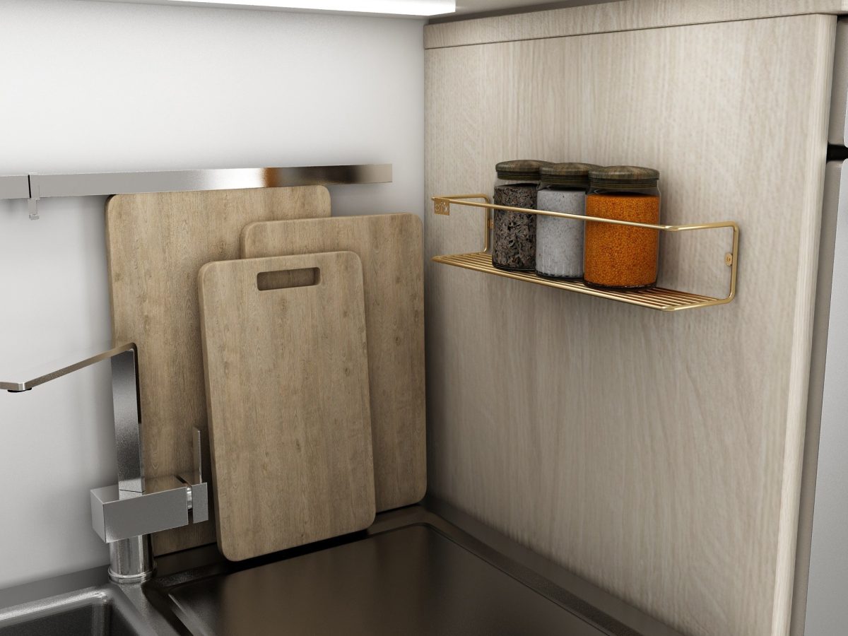 Banyo Makyaj Rafı, Baharatlık - Gold – Ѕидна полица - Image 4