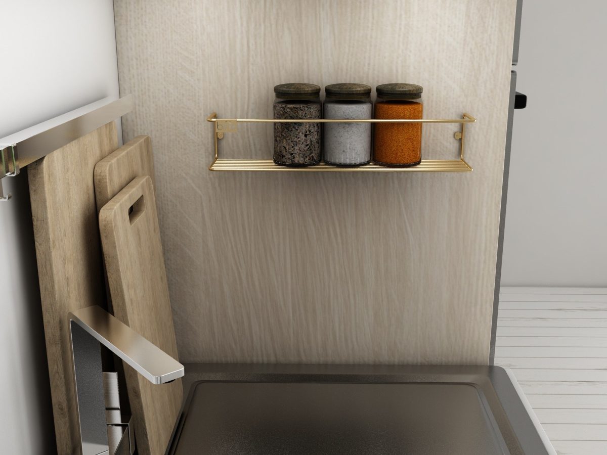 Banyo Makyaj Rafı, Baharatlık - Gold – Ѕидна полица - Image 5