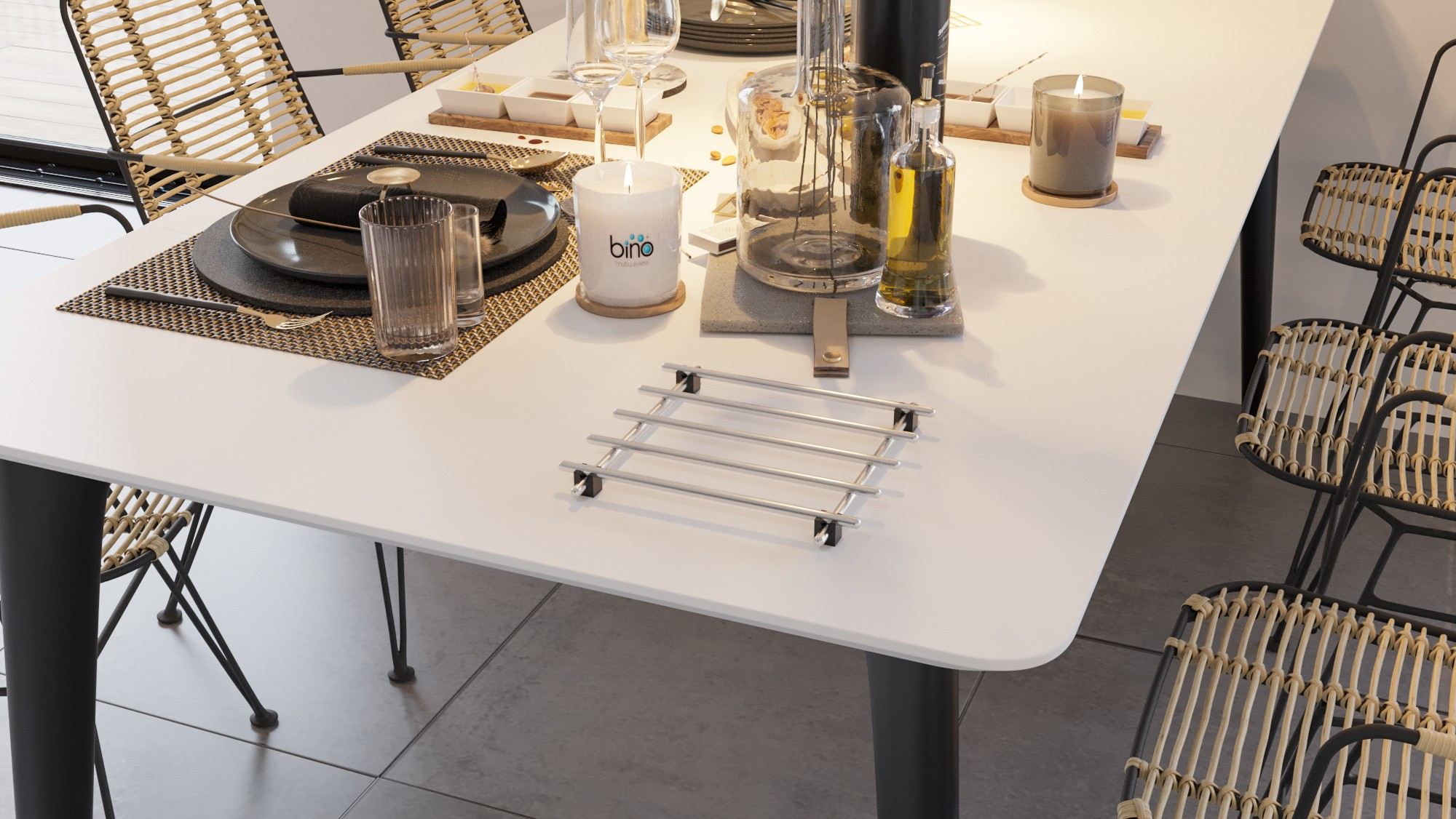 498HFT111220-201.jpg Tezgah Koruyucu Metal Krom – Тривет - Image 1