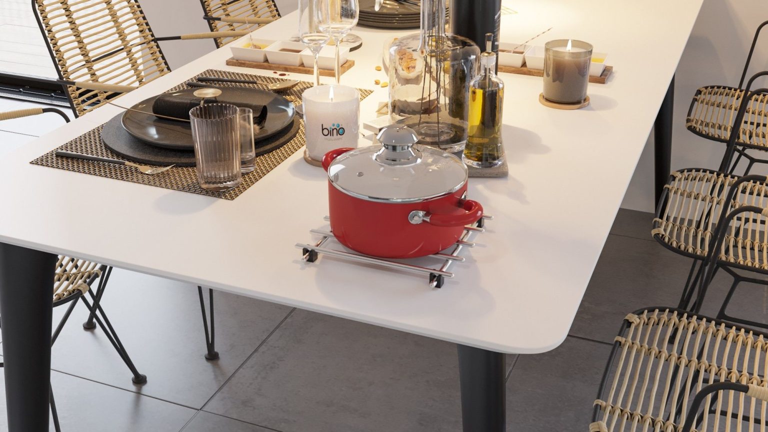 Tezgah Koruyucu Metal Krom – Тривет - Image 3