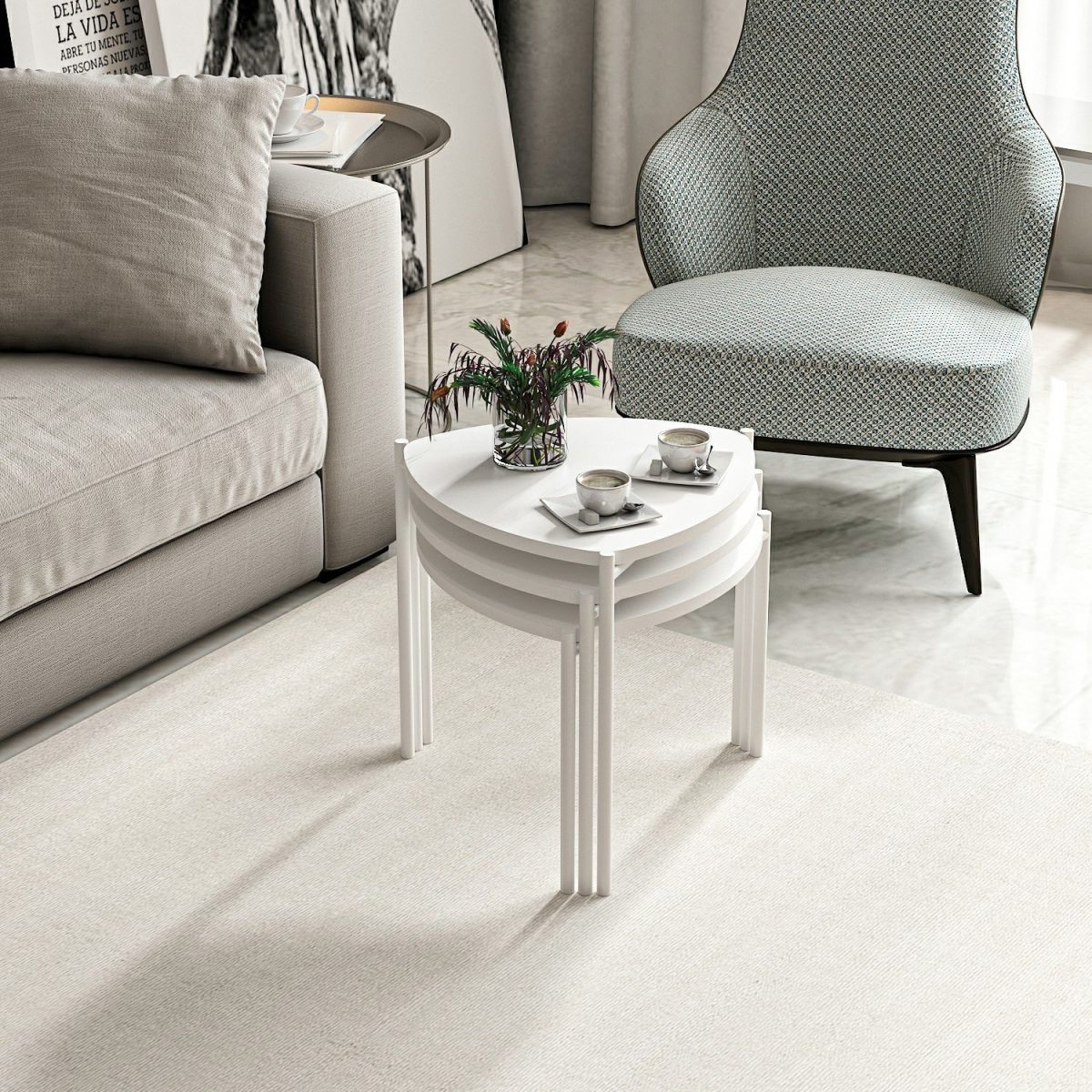 Lenny - White – Табела за гнездење (3 парчиња) - Image 4