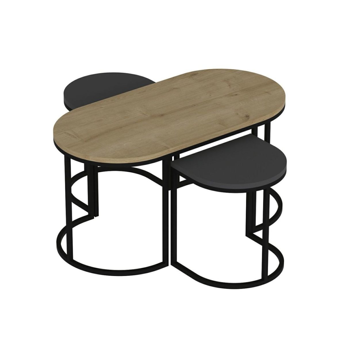 Dena - Anthracite, Oak – Табела за гнездење (3 парчиња) - Image 5