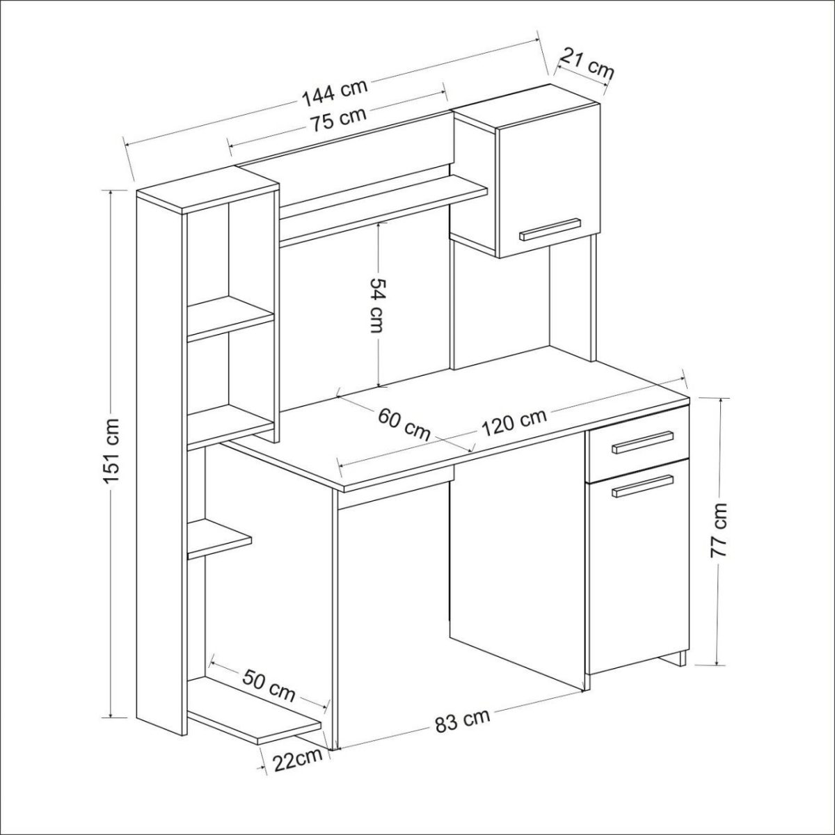 Merry - White – Канцелариско биро - Image 6