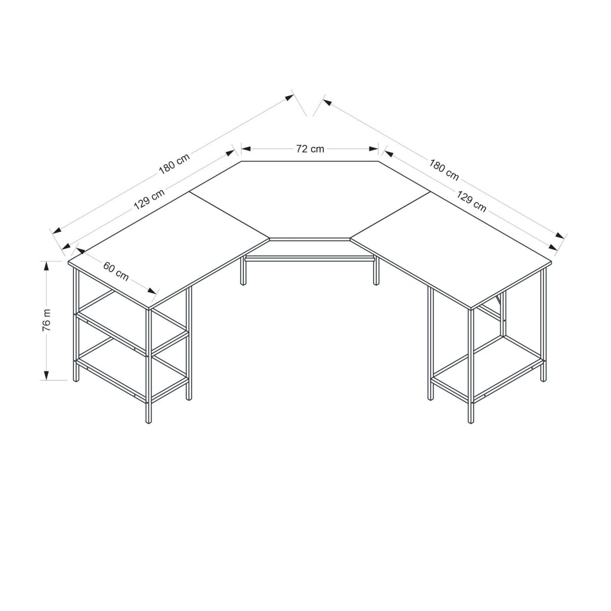 Power L - 8537 - Black – Канцелариско биро - Image 6