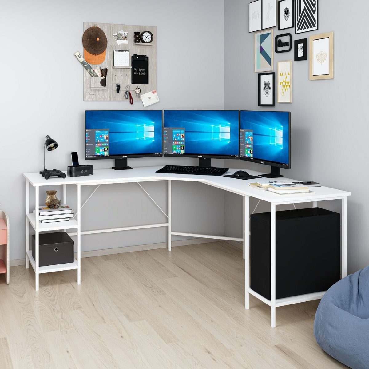 Power L - White – Канцелариско биро - Image 2