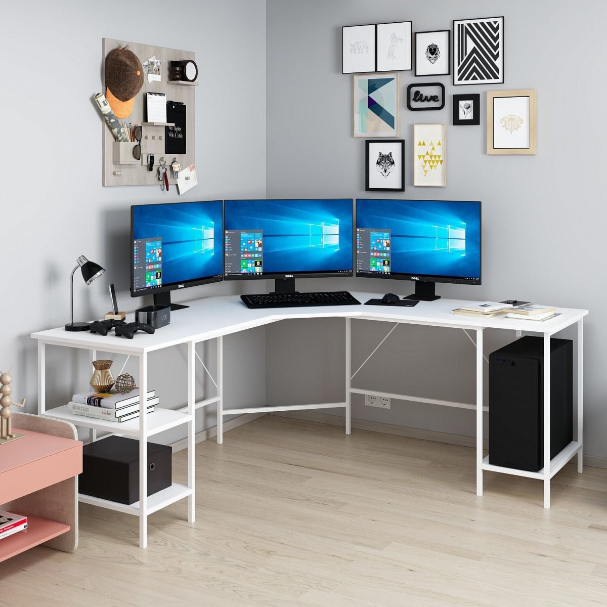 Power L - White – Канцелариско биро - Image 3