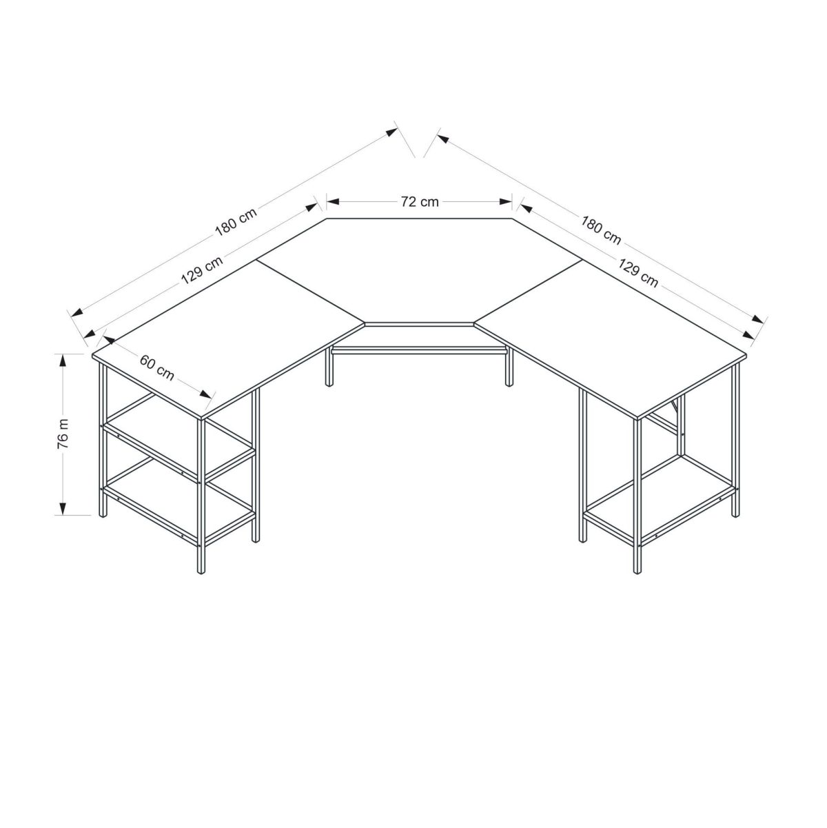 Power L - White – Канцелариско биро - Image 5