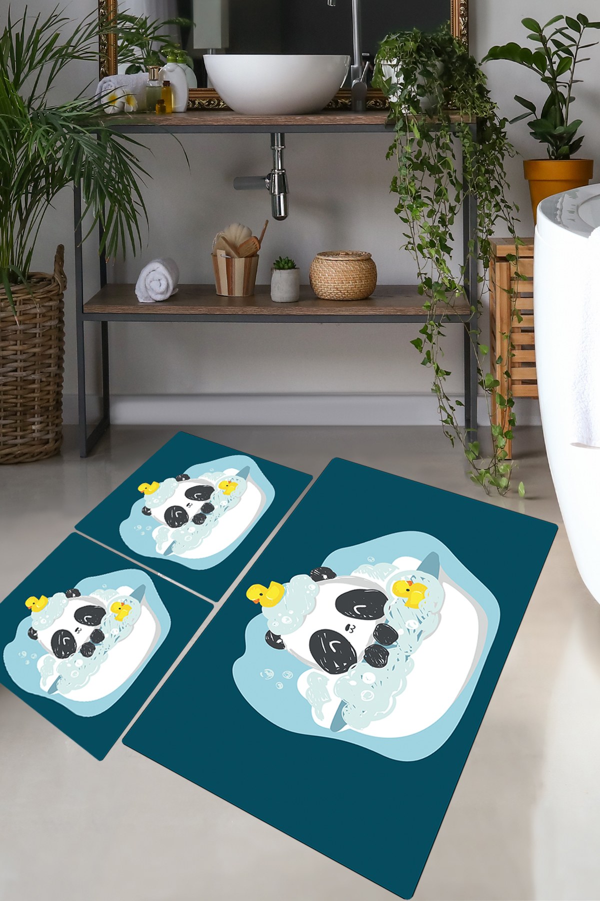 510CHL136120-201.jpg Panda In The Water – Патосници за бања (3 парчиња) - Image 1