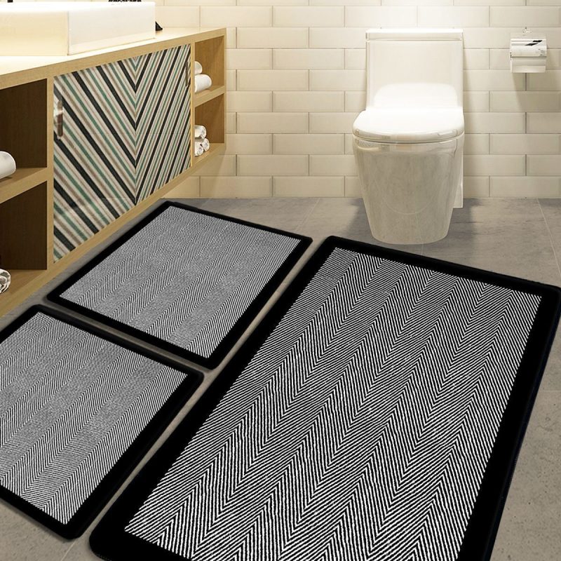 Barley - Black – Патосници за бања (3 парчиња)