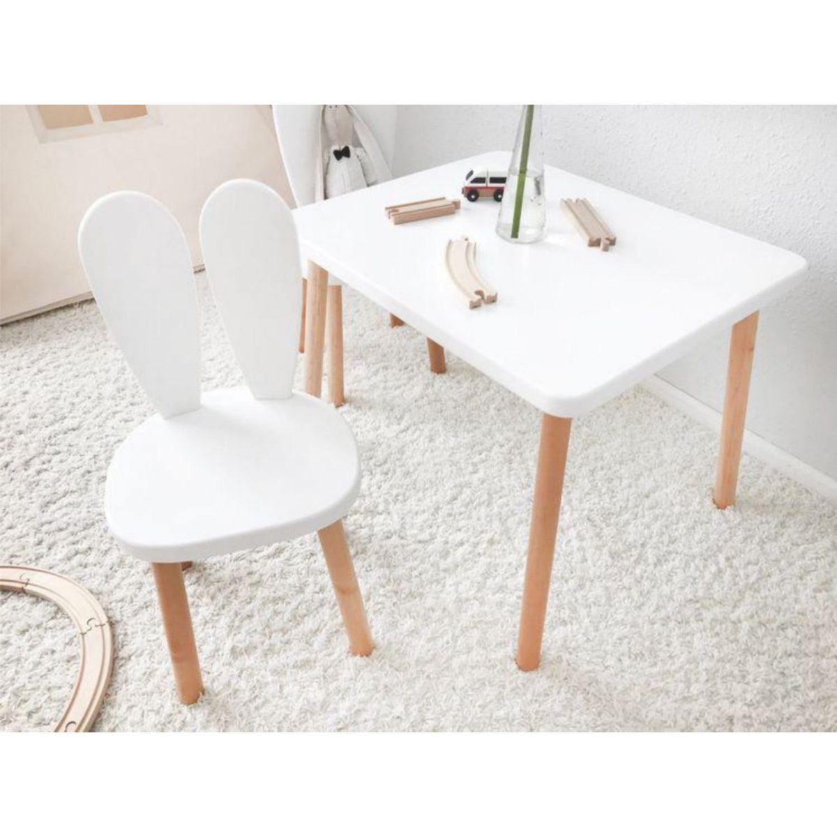 Bunny One Chair Set - White – Комплет детска маса - Image 2