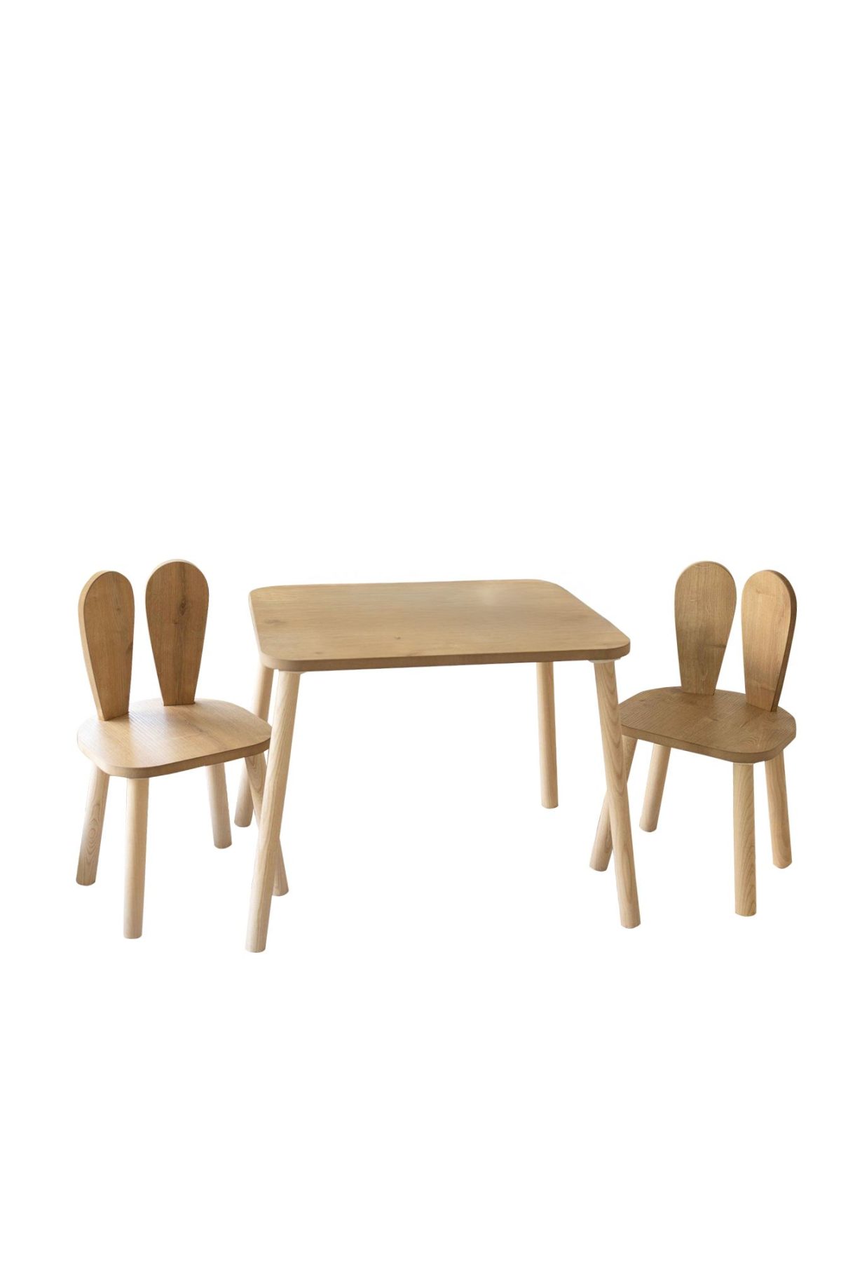 Bunny Two Chair Set - Brown – Комплет детска маса - Image 4