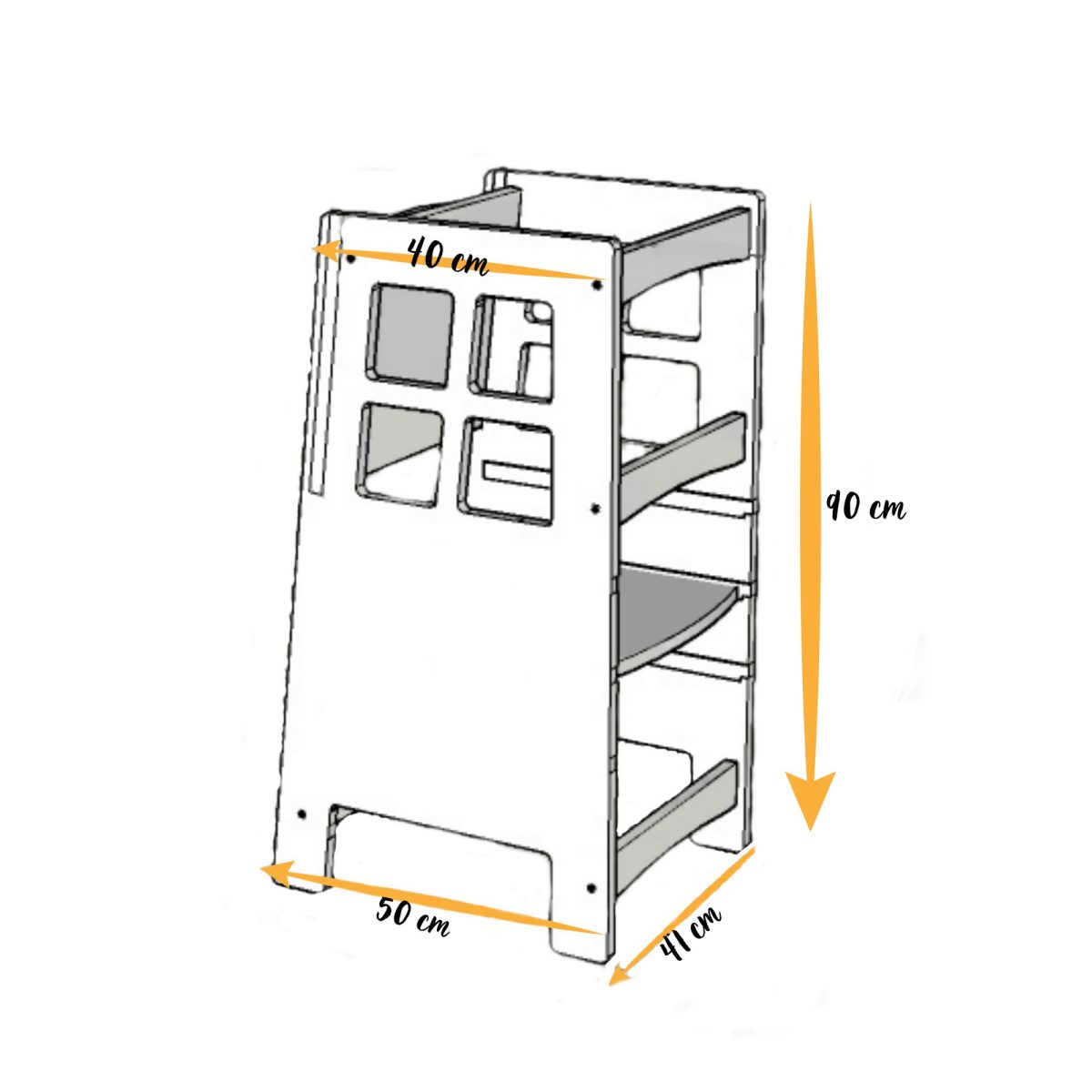 Kule - Brown, White – Едукативна кула - Image 7