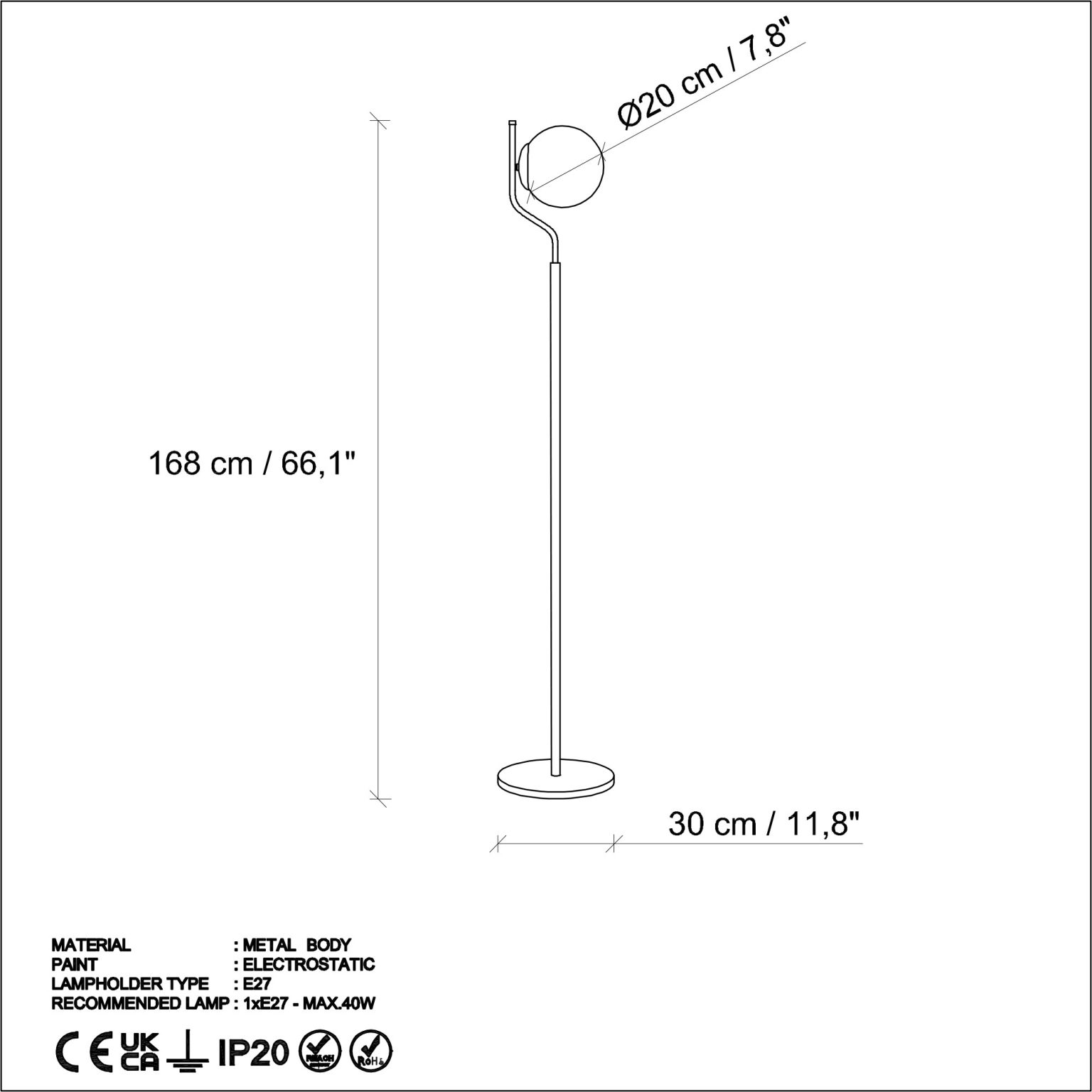 Tulip 13816 - Gold – Подна ламба - Image 8