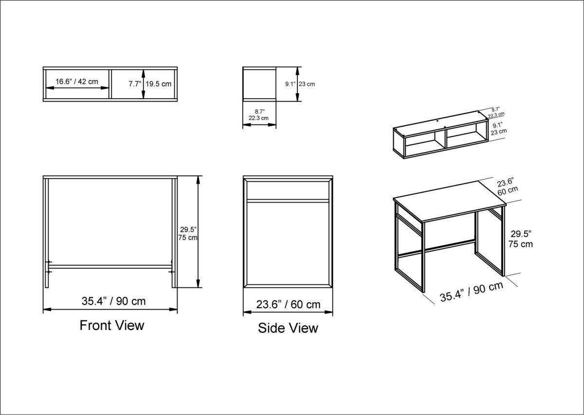 Gama - White, Gold – Канцелариско биро - Image 4