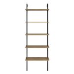 Paula - Walnut, Black – Полица за книги - Image 3