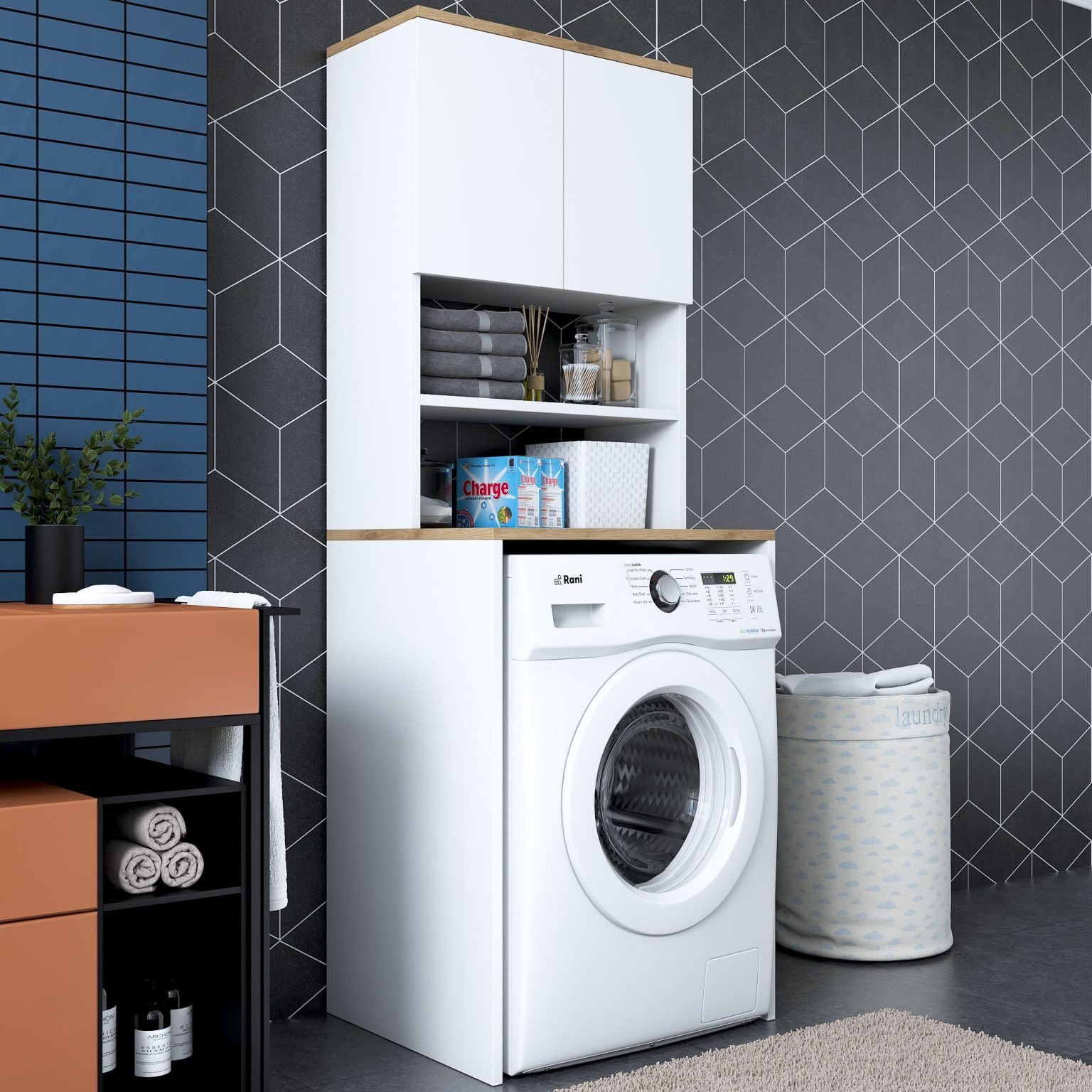 KD101 - 1950 - Walnut – Кабинет за машина за перење - Image 3