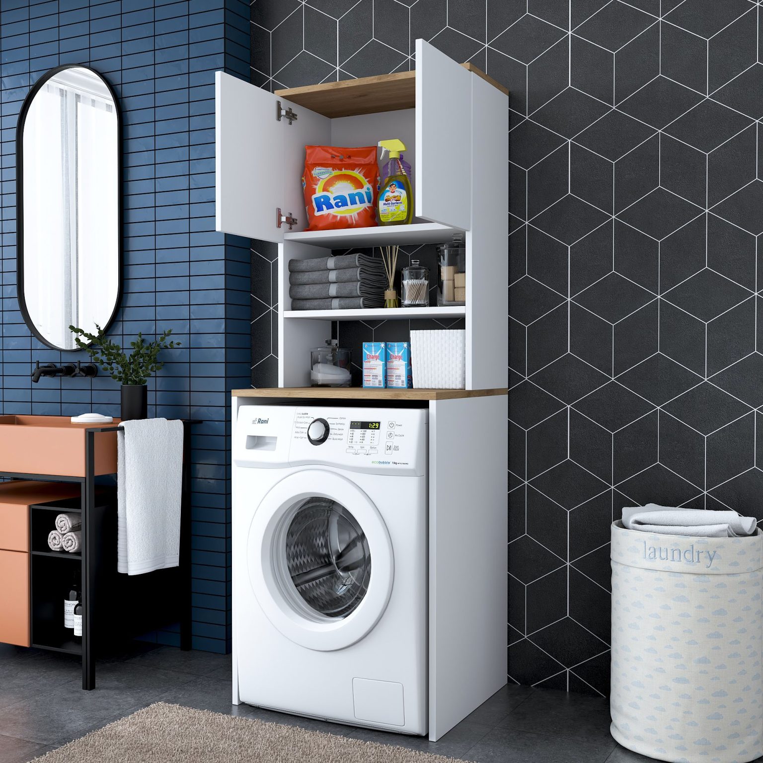 KD101 - 1950 - Walnut – Кабинет за машина за перење - Image 6