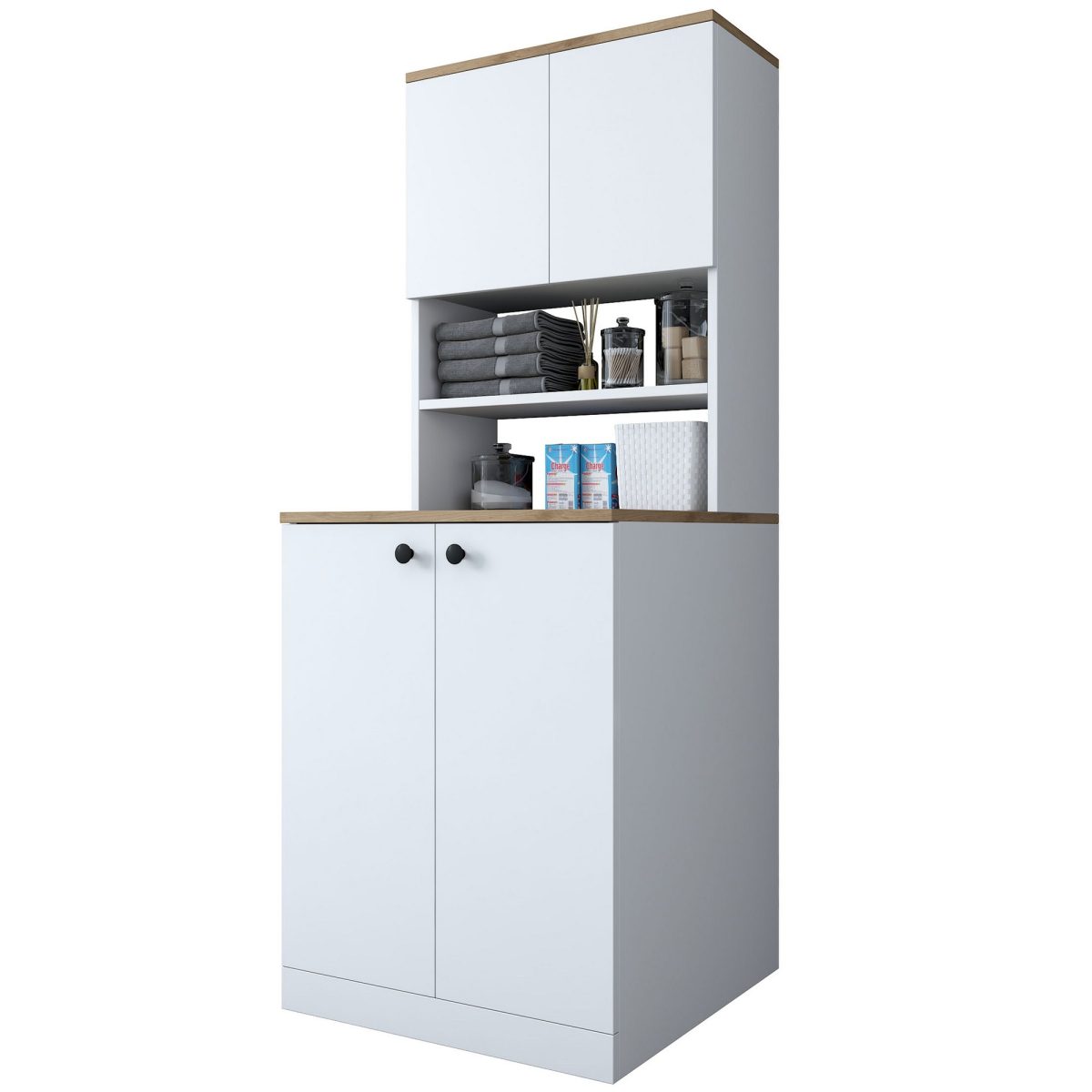 KD102 - 2160 - Walnut – Кабинет за машина за перење - Image 7