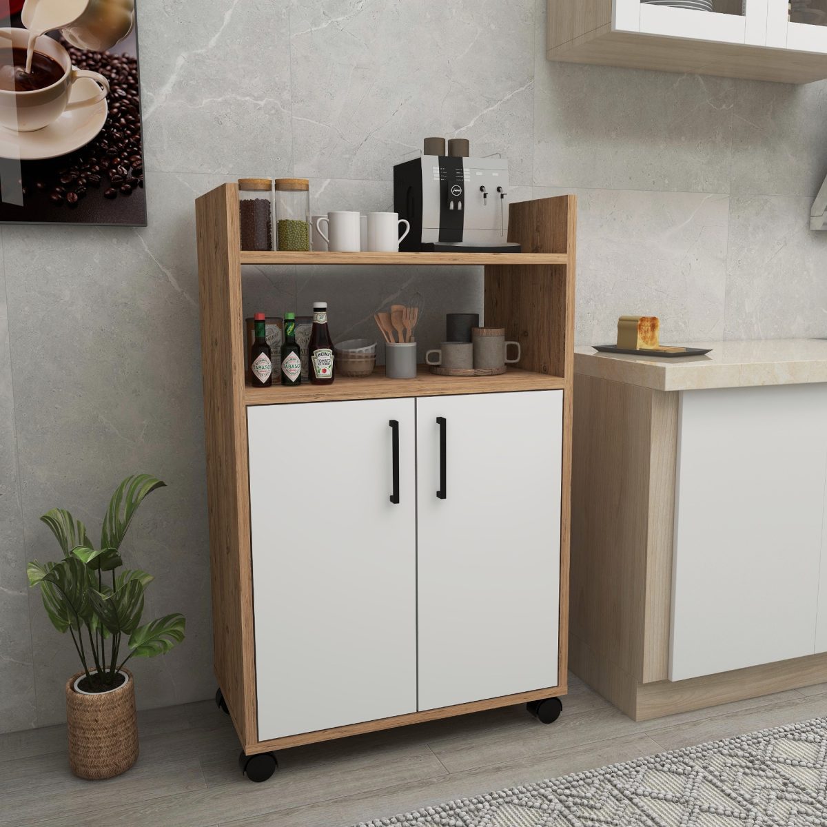 Tiraks - Atlantic Pine, White – Повеќе наменска комода - Image 5