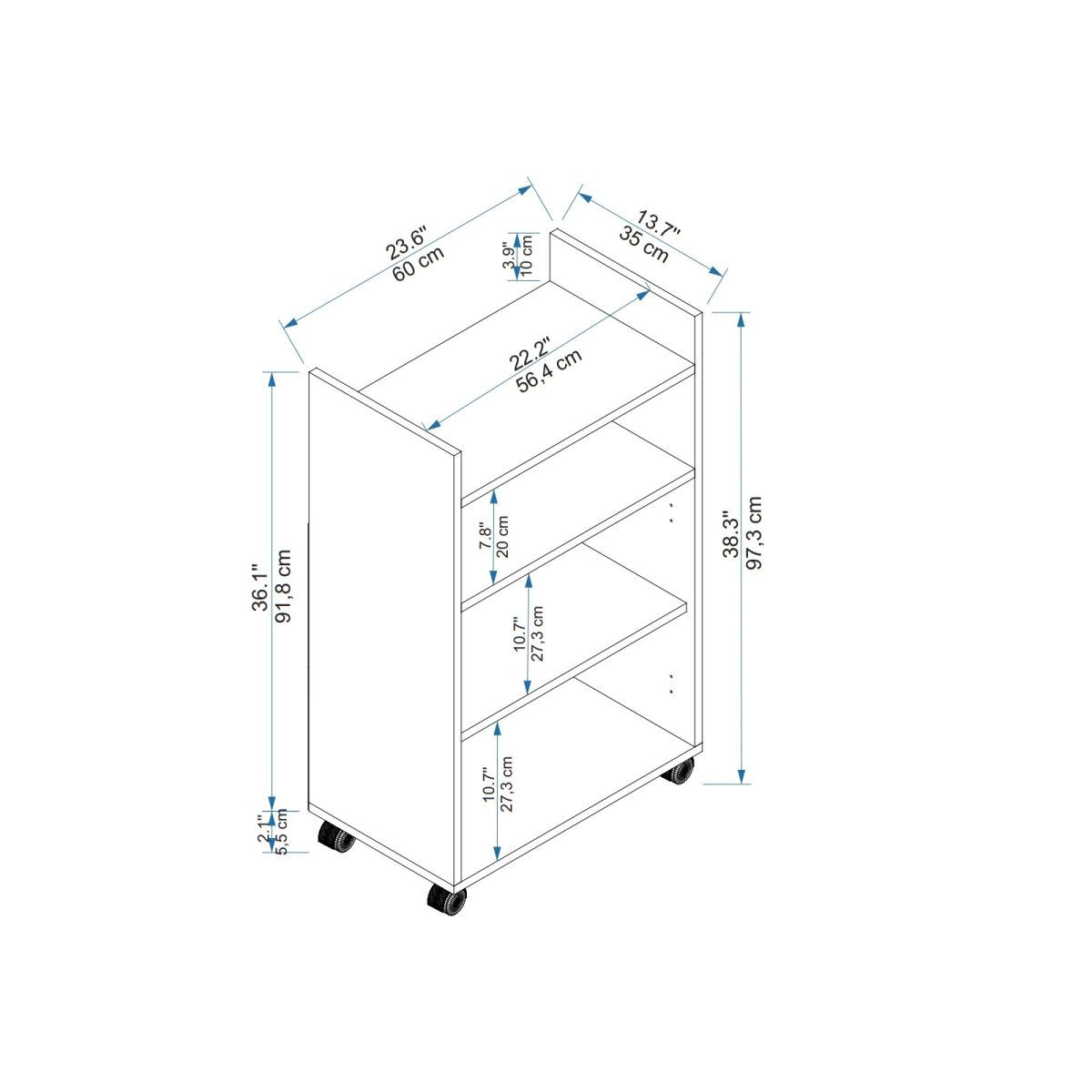 Tiraks - Atlantic Pine, White – Повеќе наменска комода - Image 8