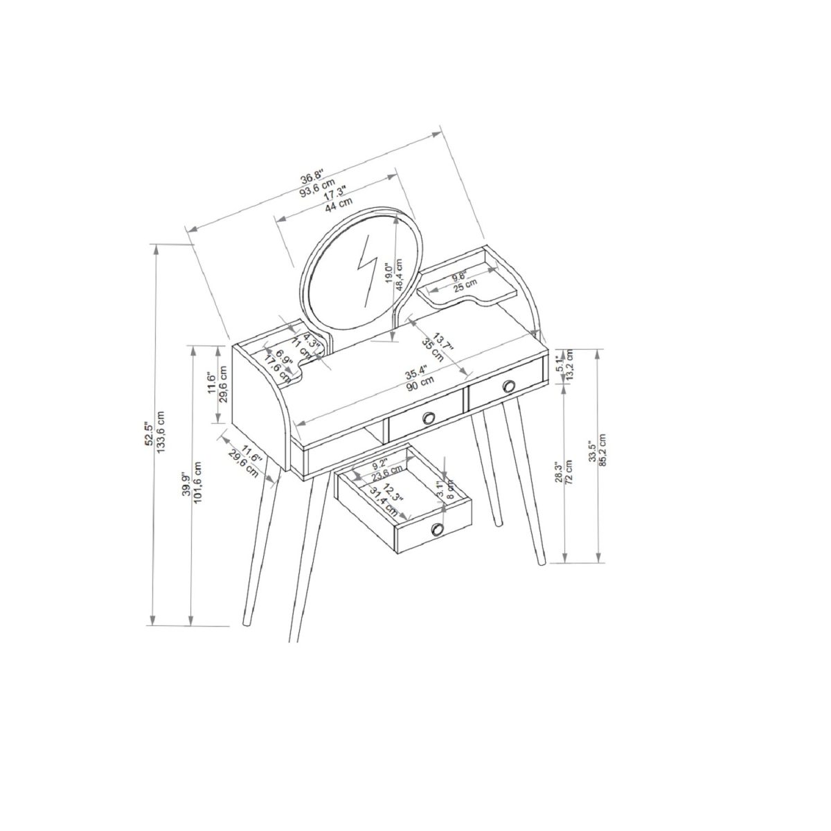 Elegans - Anthracite – Шминкерница - Image 5