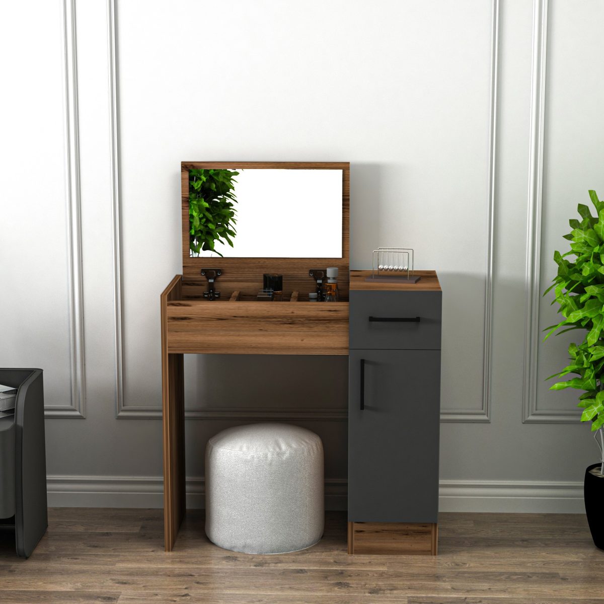 Inci - Light Walnut, Anthracite – Шминкерница - Image 2