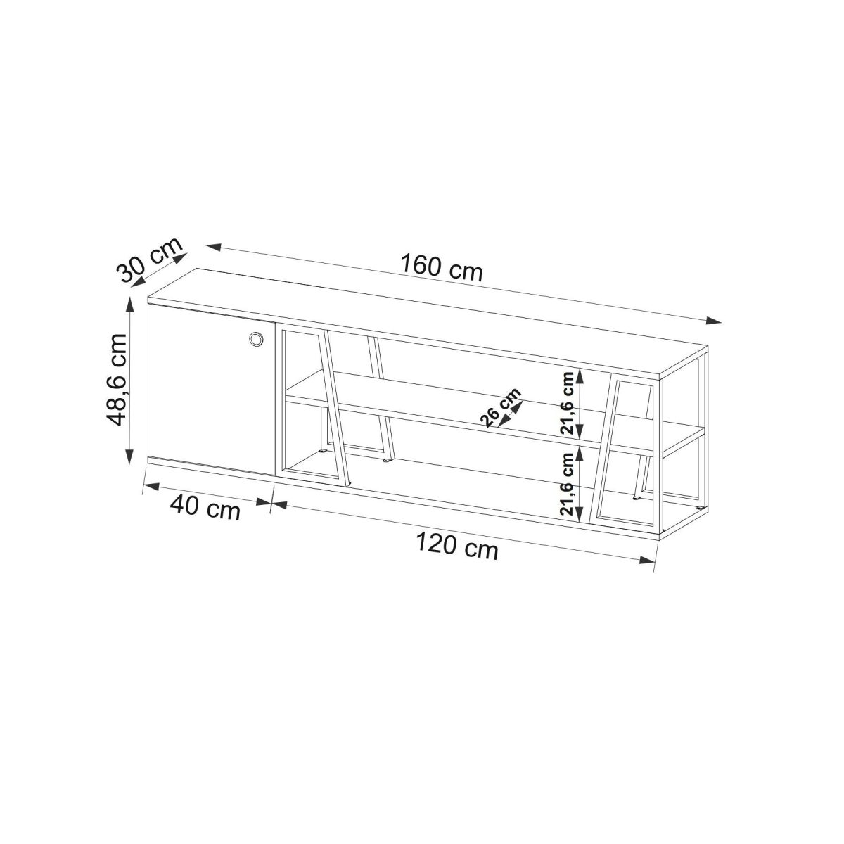 Lissa Dolapli Tv Stand - Black – ТВ комода - Image 7