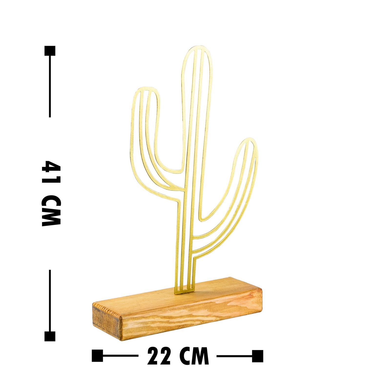 Cactus - Gold – Декоративен објект - Image 3