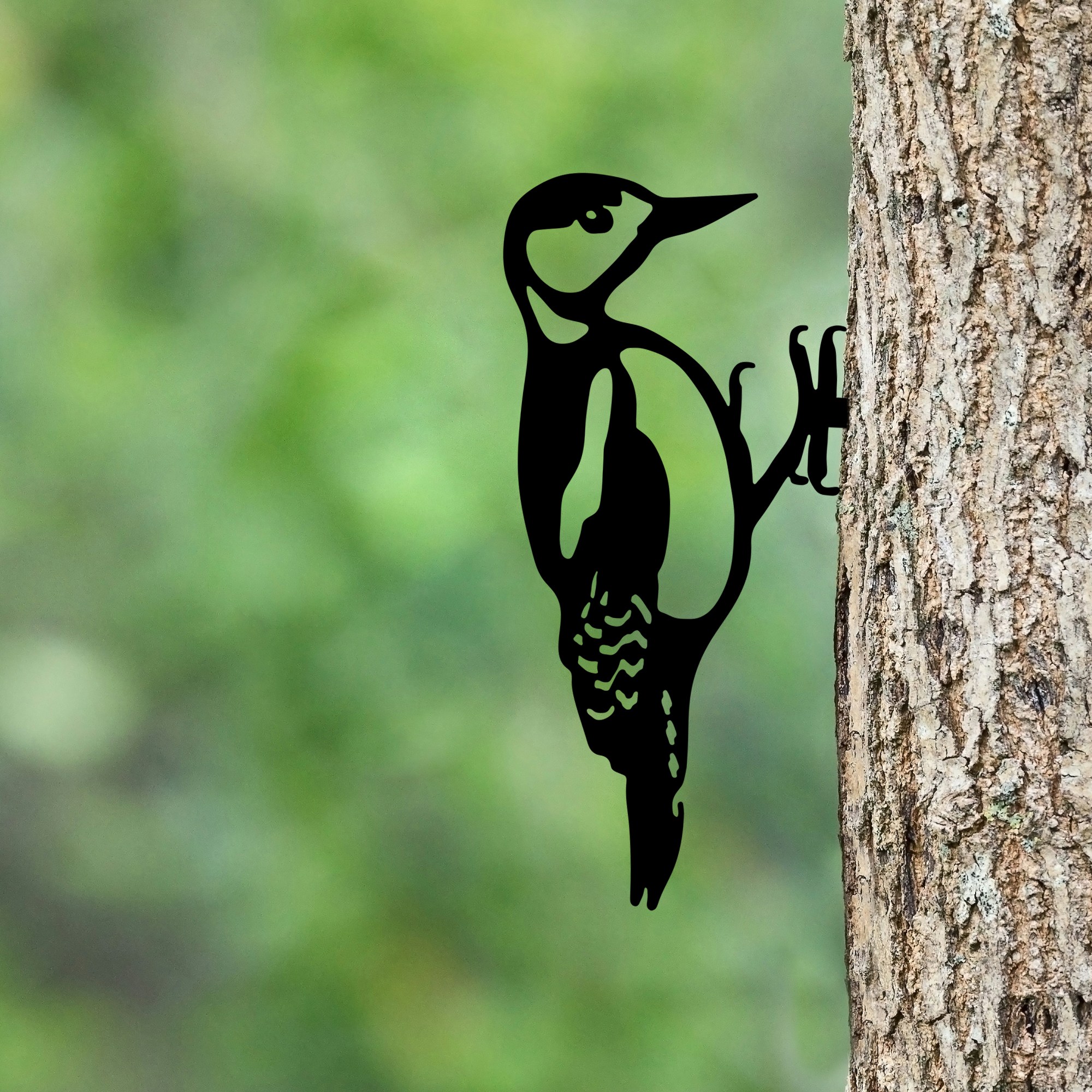 565TNL129920-201.jpg Bird On The Branch 01 - Black – Декоративен градинарски објект - Image 1