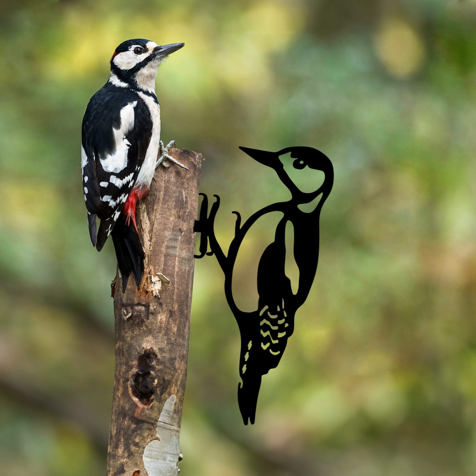 Bird On The Branch 01 - Black – Декоративен градинарски објект - Image 2