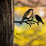 Bird On The Branch 02 - Black – Декоративен градинарски објект