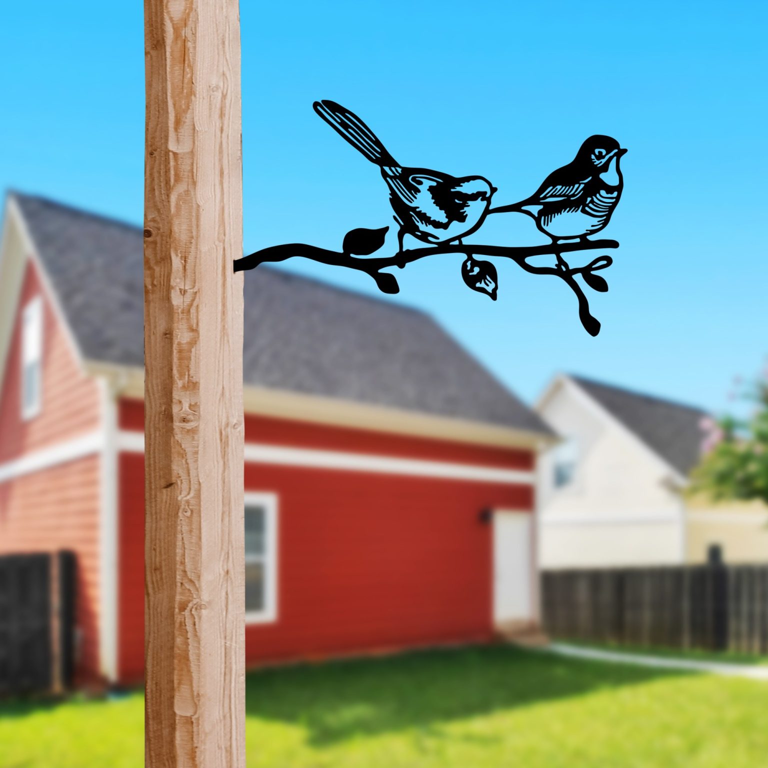 Bird On The Branch 04 - Black – Декоративен градинарски објект - Image 2