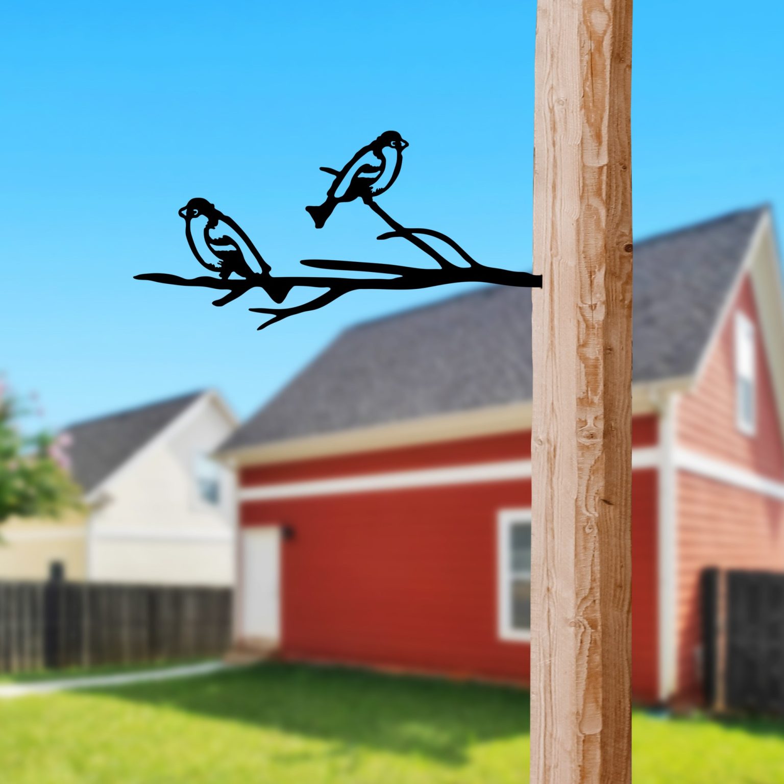 Bird On The Branch 08 - Black – Декоративен градинарски објект - Image 3