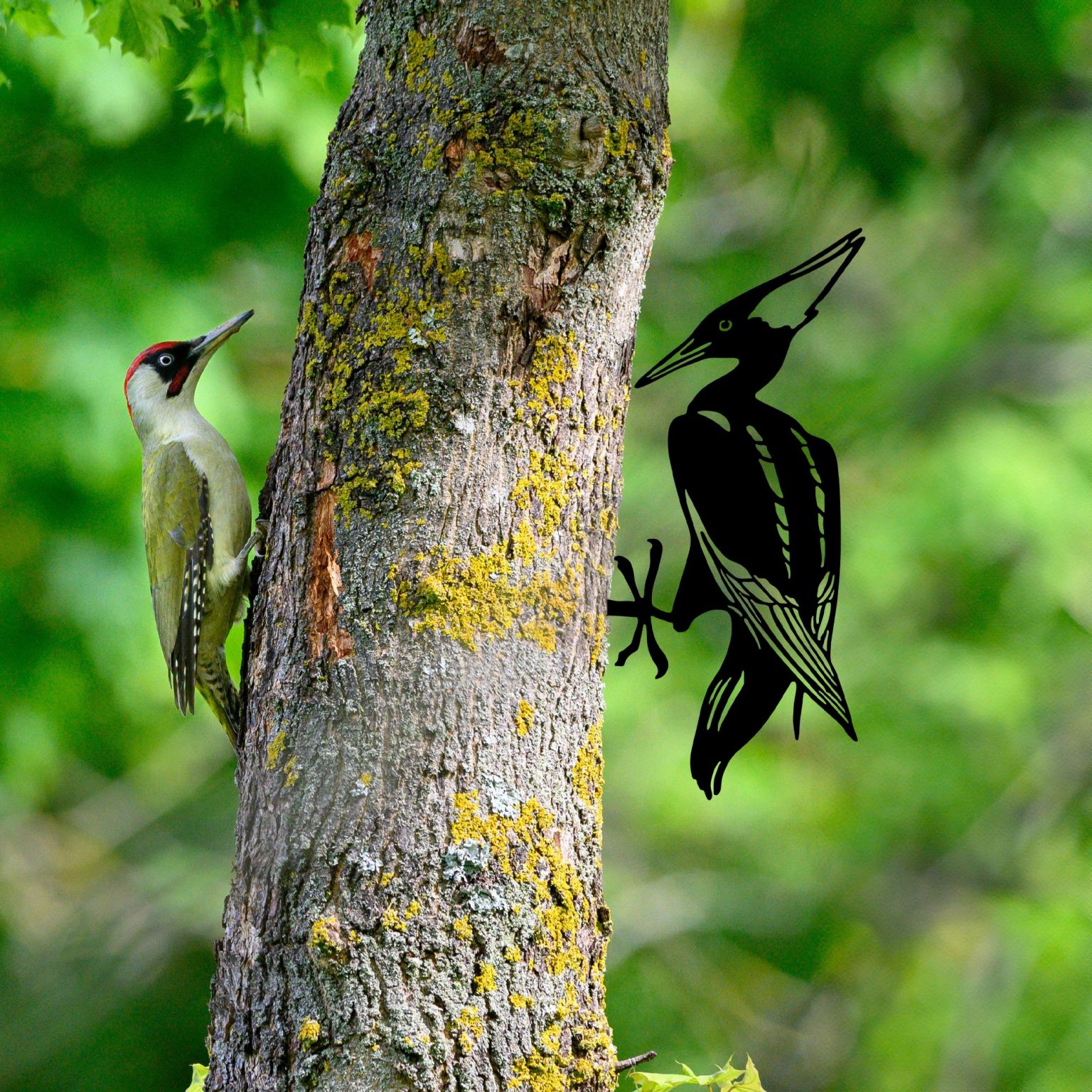 Bird On The Branch 10 - Black – Декоративен градинарски објект - Image 2