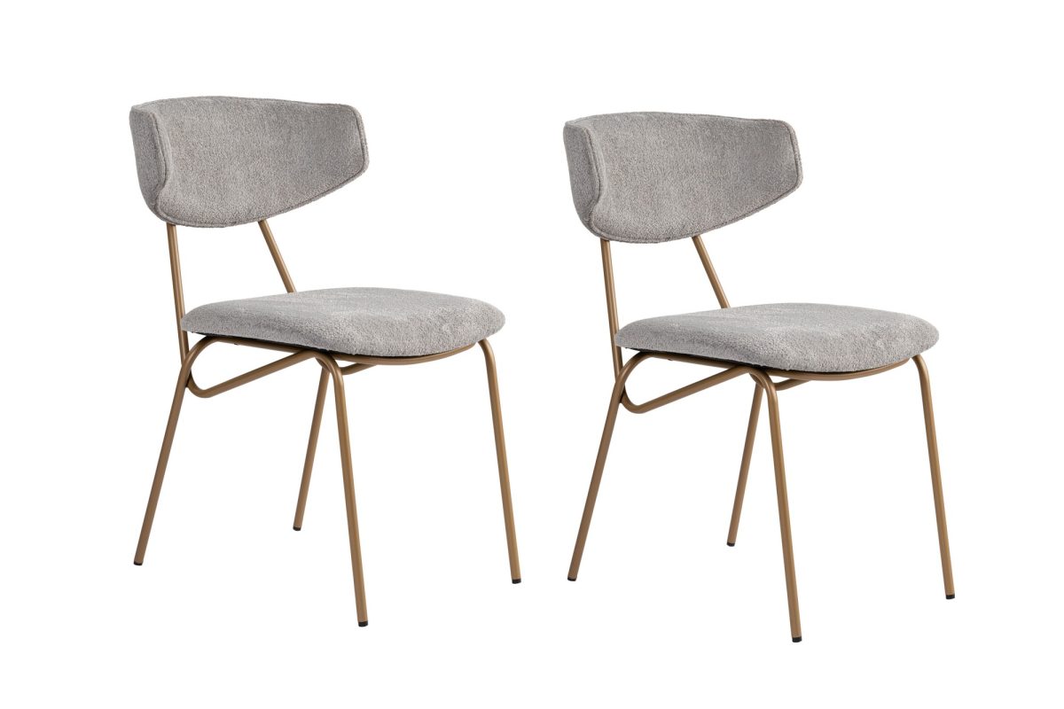 Nancy - Grey, Gold – Комплет столчиња (2 парчиња) - Image 2