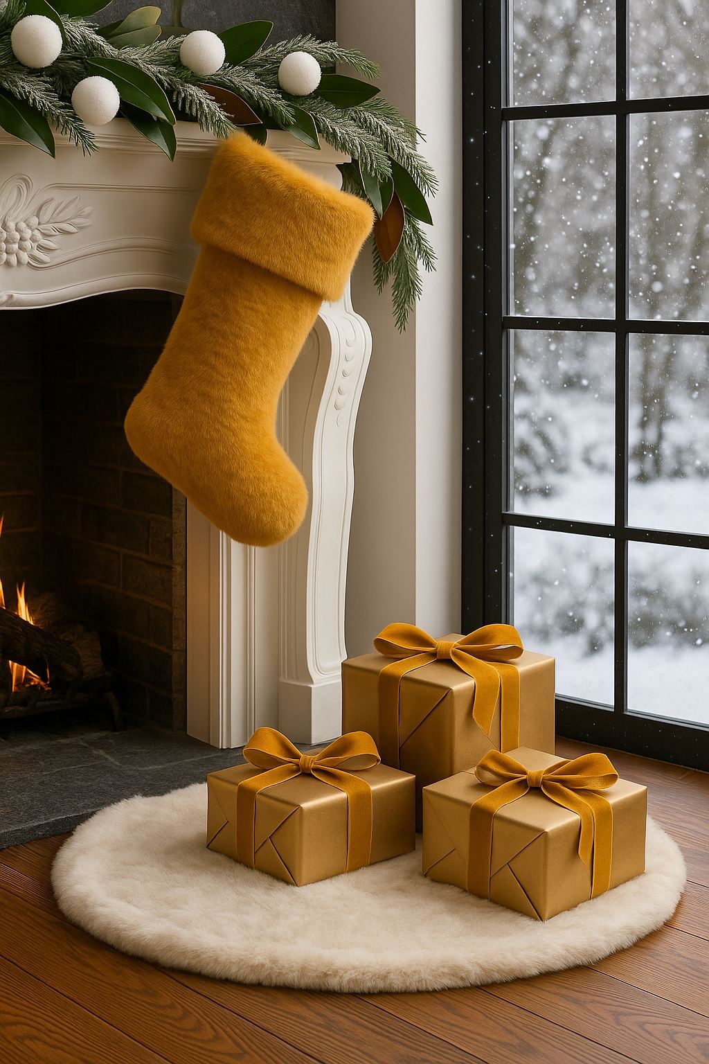 577CRG131520-201.jpg Pelush - Mustard – Божиќни чорапи - Image 1