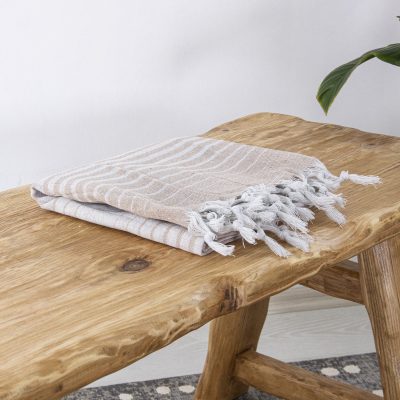 Alagra - Beige – Фута (пешкир за плажа)